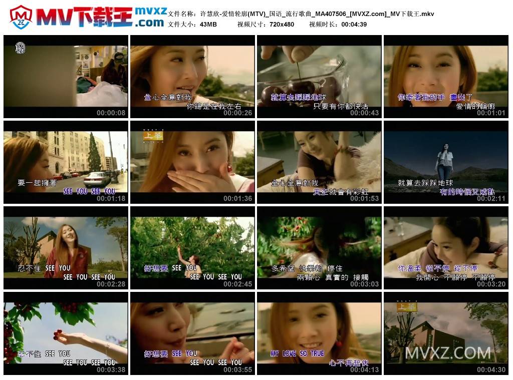 许慧欣-爱情轮廓(MTV)_国语_流行歌曲_MA407506